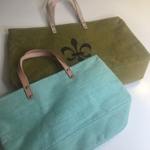 NEW!  Pair of BALLARD Jute Totes